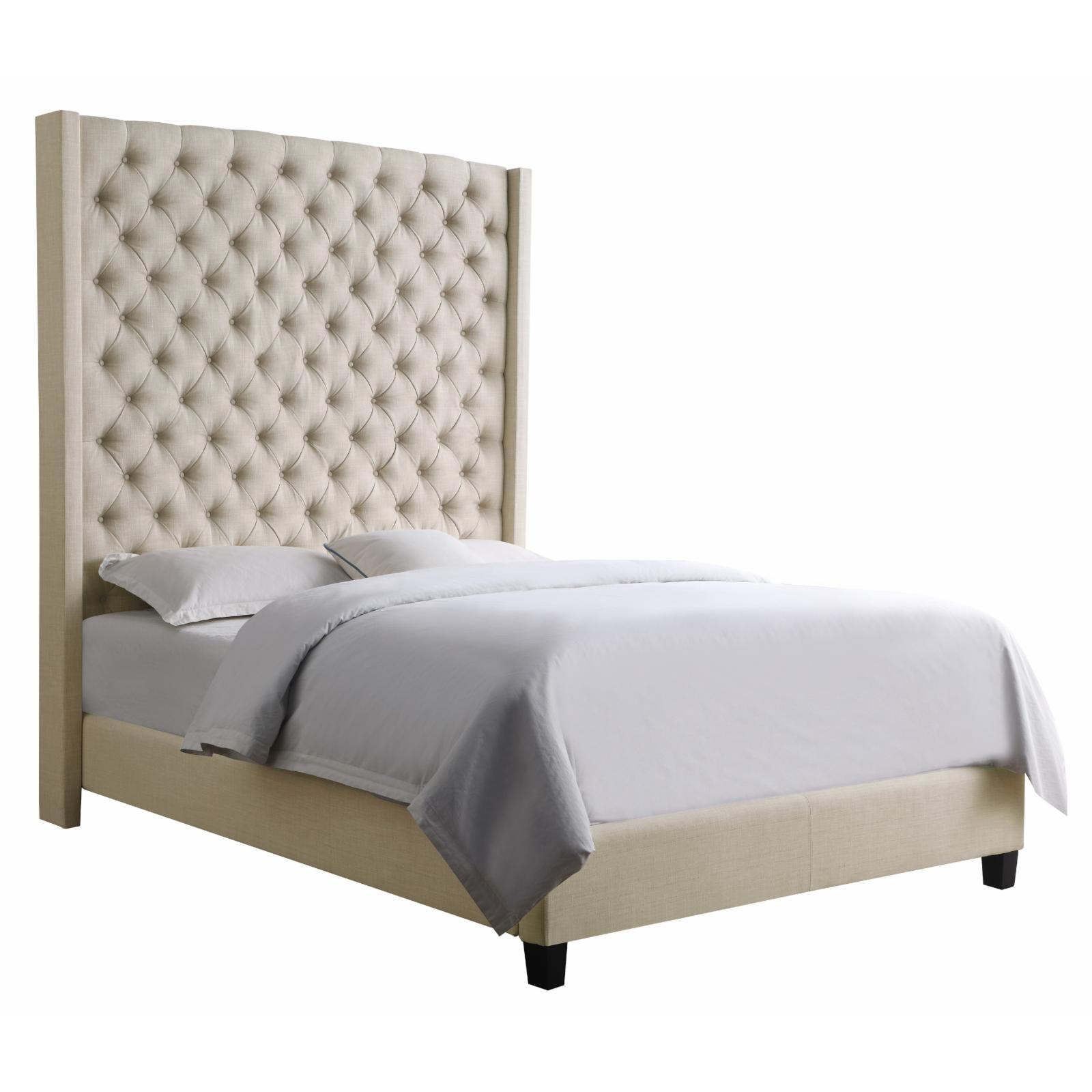 Rosevera Williston Wingback Button Tufted High Headboard Upholstered Bed