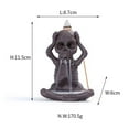 thumbnail image 3 of TOOPTY Ceramic Skull Backflow Incense Burner, Smoke Waterfall Incense Holder for Halloween Aromatherapy, Creative Home Decor Ornament, 3 of 3
