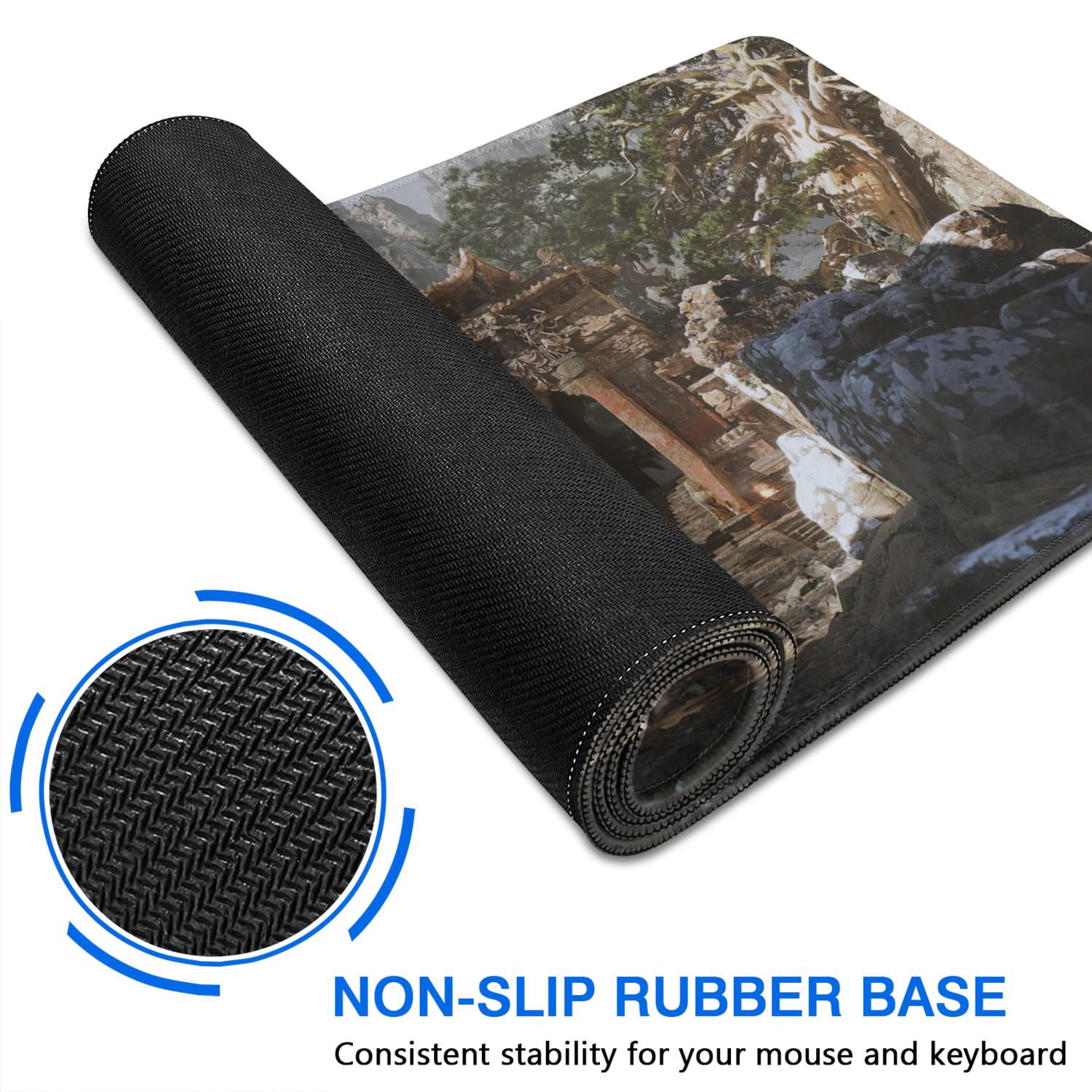 Wukong Gaming Mouse Pad No Skid Fashion Rubber Mousepads for Table Desk Alpine Scenery Big Trees ) Mousepad Gaming for Computer Wireless Mouse Decoration (31.5x15.7in)