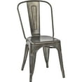 thumbnail image 2 of OSP Home Furnishings Bristow Armless Chair, Matte Galvanized Finish, 4 Pack, 2 of 6