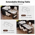 thumbnail image 2 of [Premium P2 Engineered Wood] Double Storage Design Kitchen Island & Extendable 2-6 Person Dining Table, 2 of 26