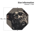 thumbnail image 3 of Fuzoiu Vintage Dog Illustration Print Leather Coasters Set,Drink Coasters Set of 6,for Tabletop Protection, Durable PVC Coasters,Home Décor and Housewarming Gift,Octagon, 3 of 7