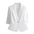 thumbnail image 2 of Uaswgudfs Women 3/4 Sleeve Lightweight Spring Summer Blazer Jackets, 2 of 4
