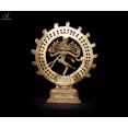 thumbnail image 4 of Aradhya Arts Brass Natraj statue, 9.45 inch tall sculpture of Lord Dancing Shiva with weight 1.5 Kg for Home Décor, Temple, Offices and all occasion gifting., 4 of 4