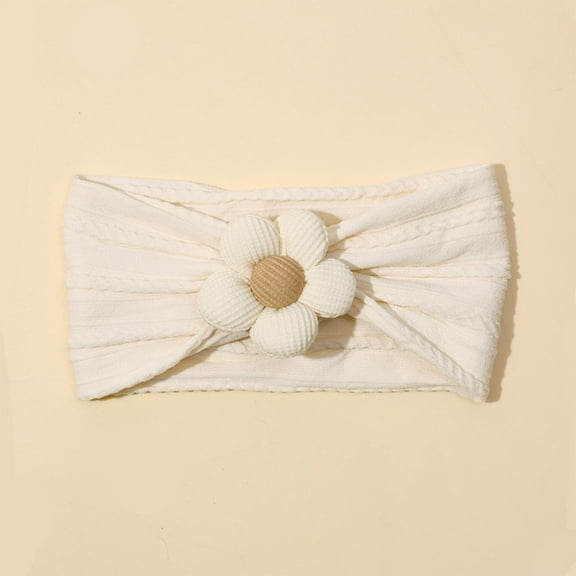 Girls Cute Headbands Floral Wide Headband Size 1-3 Toddlers Trendy Solid Color Soft Stretchy Hair Accessories Head Bands