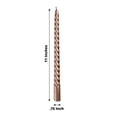thumbnail image 3 of Efavormart 12 Pack 11" Matte Blush Rose Gold Premium Spiral Long Burn Wick Taper Candles, Tall Unscented Wax Dinner Candle Sticks, 3 of 11
