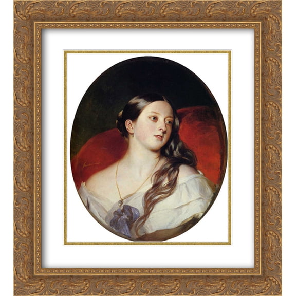 Franz Xaver Winterhalter 2x Matted 20x24 Gold Ornate Framed Art Print 'Queen Victoria'