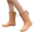 thumbnail image 3 of EHQJNJ Rain Boots Women Fashion Rain Shoes Outside Waterproof Shoes Kitchen Rubber Shoes Soft Bottom Comfortable Middle Tube Rain Boots Rain Boots Women Mid Calf Wide, 3 of 8