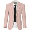 thumbnail image 2 of Lycody Kids Blazer Blazer Herringbone Jacket Fit Suit Formal Blazer for Party Wedding Homecoming 2T-20 for Kids and Boys, 2 of 8