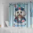 thumbnail image 4 of Just a Certified Nursing Assistant Cna Who Loves Her Bichon Frise Shower Curtain Bichons Dog Lovers Gifts Idea Waterproof Bathroom Bathtub Curtain - 00003, 4 of 5