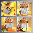 thumbnail image 2 of Potato Chopper Fruit Wavy Slicer with Handle Onion Cheese Reusable Frying Baking Crinkle Chopping Kitchen Hand Tool Bakery Cookware Chef Gadgets Yellow, 2 of 8