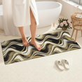 thumbnail image 4 of Black Gold White Marble Pattern Bathroom Rugs Mat,Non Slip Microfiber Bathroom Rug,Rubber Backing,Soft Bathroom Mats for Bathroom Floor,Tub and Shower,60x24in(150x60cm), 4 of 5
