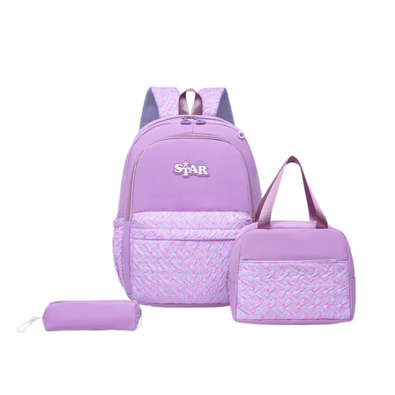 School Backpack for Girls, 3 in 1 Backpack with Lunch Box Pencil Case for Elementary Middle High School Student