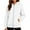 White, variant on WTOBBY Women's Fashionable Solid Color Casual Hooded Long Sleeved Coat, Fleece-Lined Zipper Jacket, Winter Warm Wear with Soft Touch and Cozy Feel,Beige L