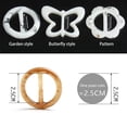 thumbnail image 2 of 72cm10 Uds Clips de bufanda anudados decoración de resina hebillas lisas para camiseta camisa, 2 of 5