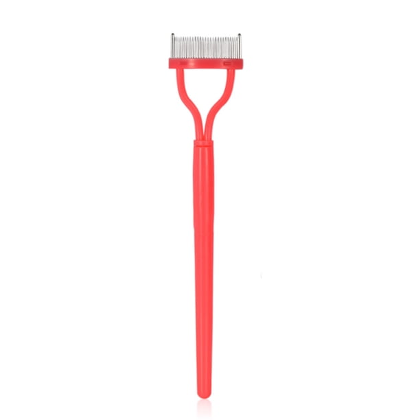 Pincel de pestañas Peine Peine Negro Rosa Arco Diseñado Premium Cosmetic Cepillos Herramientas de acero inoxidable Herramientas de maquillaje con shell protector rosa Noticed CE001557-02