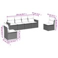 thumbnail image 5 of vidaXL 6 Piece Garden Sofa Set with Cushions Black Poly Rattan, 5 of 5