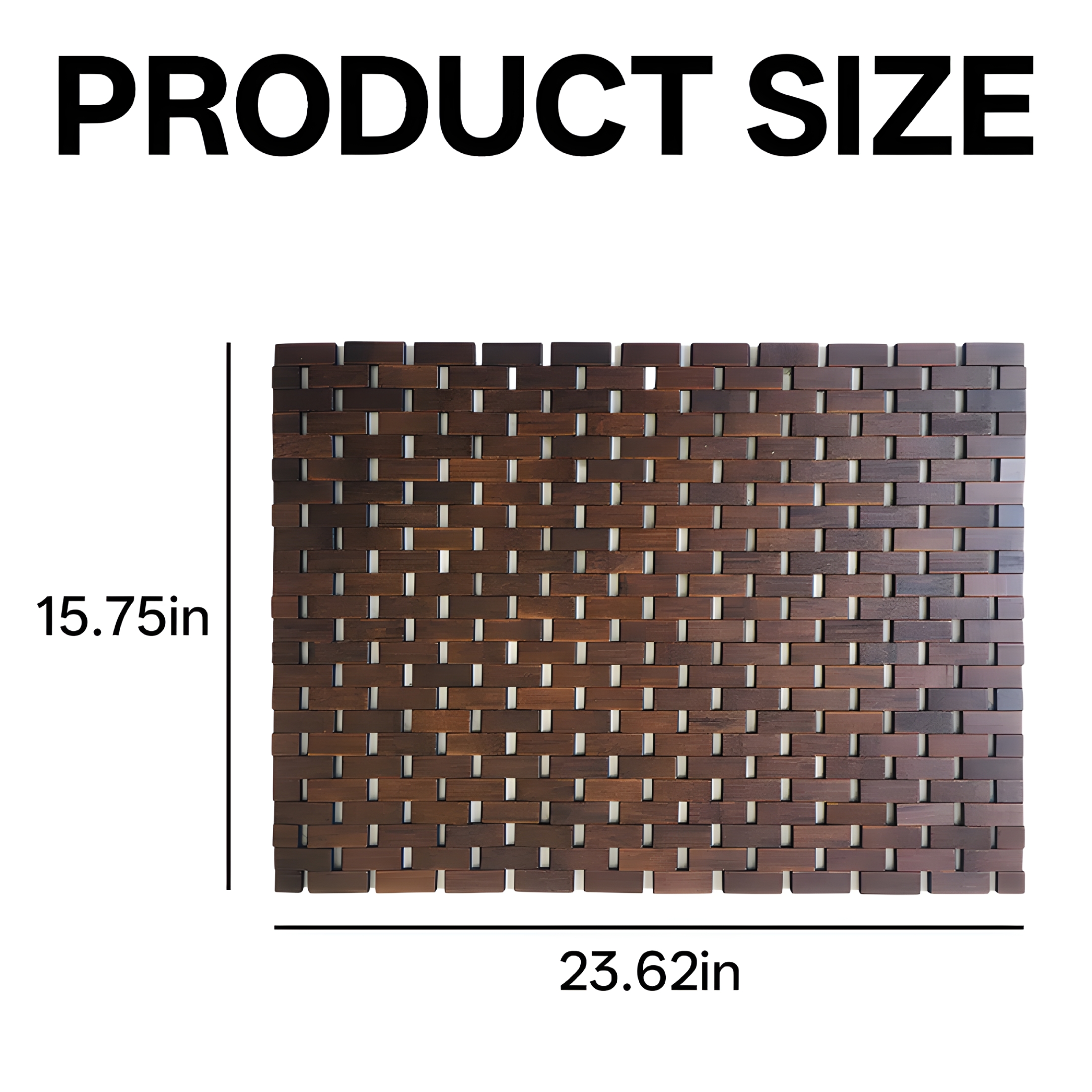 FACEGA Bamboo Bath Mat,Eco-Friendly Natural Bamboo Shower Mat,Non-Slip Design for Safety,Breathable and Stylish Wood Bath Mat for Any Home