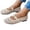 Beige, variant on Womens Mary Jane Shoes Spring Work Trendy Low Heels Flats Shoes Slip on Non Slip Wide Closed Toe Ballet Walking Shoes (Beige)