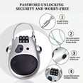 thumbnail image 4 of Jinsinto Combination Padlock, 3 Digit Code Padlock with 75CM Cable, Locker Padlock, Airplane Suitcase Luggage Locks, Zinc Alloy (Silver), 4 of 5