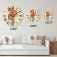 thumbnail image 4 of Designart 'One Line Portrait of Afro American Woman IV' Modern Wood Wall Clock, 4 of 5