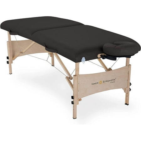INNER STRENGTH Portable Massage Table Package ELEMENT Incl. Deluxe Adjustable Face Cradle, Face Pillow & Carrying Case Black