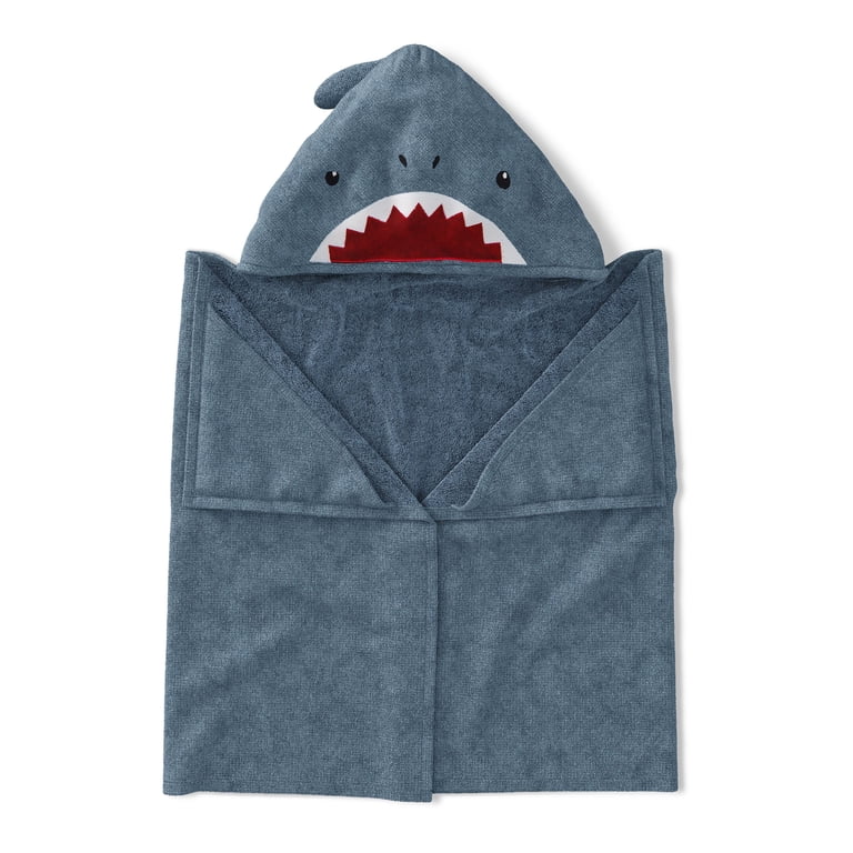 Blue Shark Hooded Cotton Bath Towel photo 3