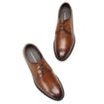 thumbnail image 2 of CMR CHAMARIPA Dress Height Increasing Elevator Shoes For Men Brown Leather Taller Shoes 7CM / 2.76 Inches, 2 of 7