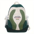 thumbnail image 4 of 1pc Preppy Contrast Color Backpack, Large Capacity Schoolbag For Middle School High School Students, Simple Causal Backpack For Men And Women, 4 of 4