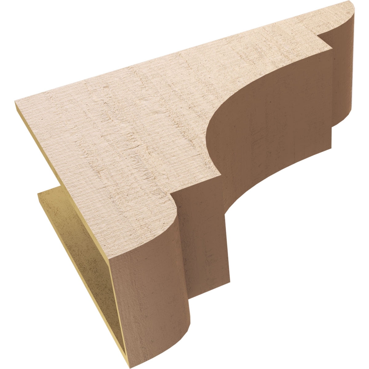 11"W x 33"D x 22"H Classic New Brighton Rough Cedar Woodgrain TimberThane Corbel, Primed Tan