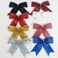 thumbnail image 5 of Homirary Christmas Bow Tree Topper, Christmas Bows with Gold Twist Ties, 8 Pack, One Size, 5 of 6