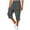 Dark Gray, variant on CIAKGIAF Men Shorts with Pockets Drawstring Elastic Waist Rolled Cuff Capri Solid Casual Capris Shorts