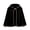 Black, variant on 1-Piece Hooded Velvet Cape with Gold Trim for Women, Halloween Short Cloak with Front Closure — Medieval Renaissance Costume Accessory Brown One Size