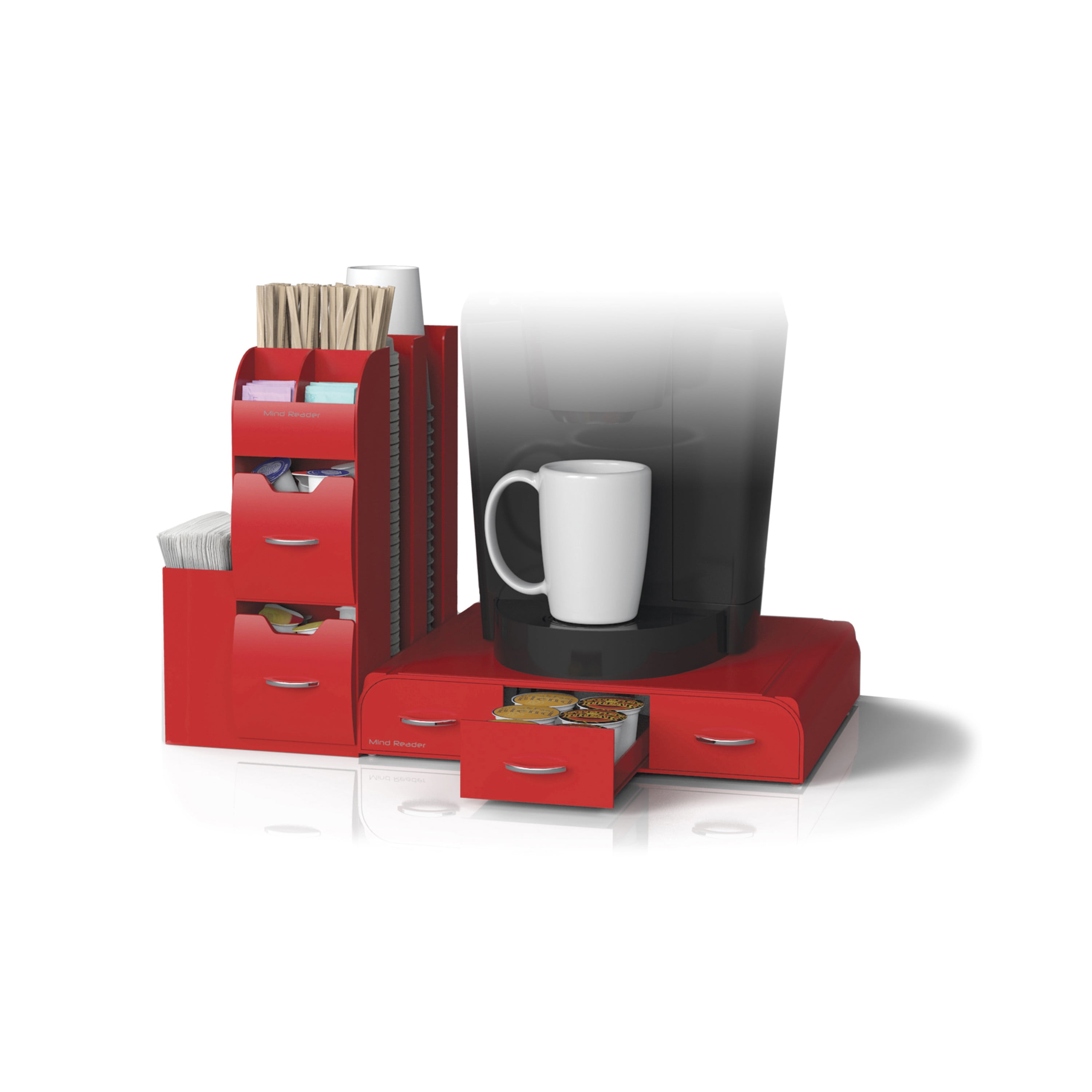 Mind Reader Combine 2-Piece Single Serve Coffee Pod Drawer and Condiment Organizer Station White Mind Reader Combine 2-Piece Single Serve Coffee Pod Drawer and Condiment Organizer Station White