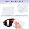 thumbnail image 2 of Uxcell 2-Pack Bolsa para Gafas de Esquí, 11.8" x 9.1" Bolsas de Pouch de Microfibra Suave con Cordón para Gafas de Nieve Blancas, 2 of 7