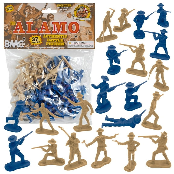 BMC The Alamo Plastic Army Men - Texas vs. Mexico 37pc Soldier Figures