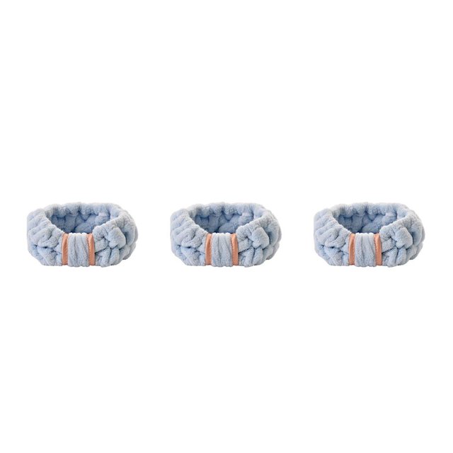Minnieouse Cintas para el pelo Cinta para el sudor de cara Cintas para la cabeza deportivas Coral Fleece Azul claro Type1 NO1