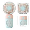 thumbnail image 2 of Mini Ventilador Mano Con Carga USB Pequeño Y Lindo Portátil para Oficina en Casa () Rosa, 2 of 3