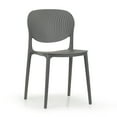 thumbnail image 3 of Belle Gray Boucle Fabric Dining Chair with Swivel Base, 3 of 6