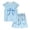 Light Blue, variant on Nwiuh Girls Pajamas Set Toddler Kids Sleepwear Cute Top and Cozy Bottom Short Pajama Set (Blue, 1-2 Years)