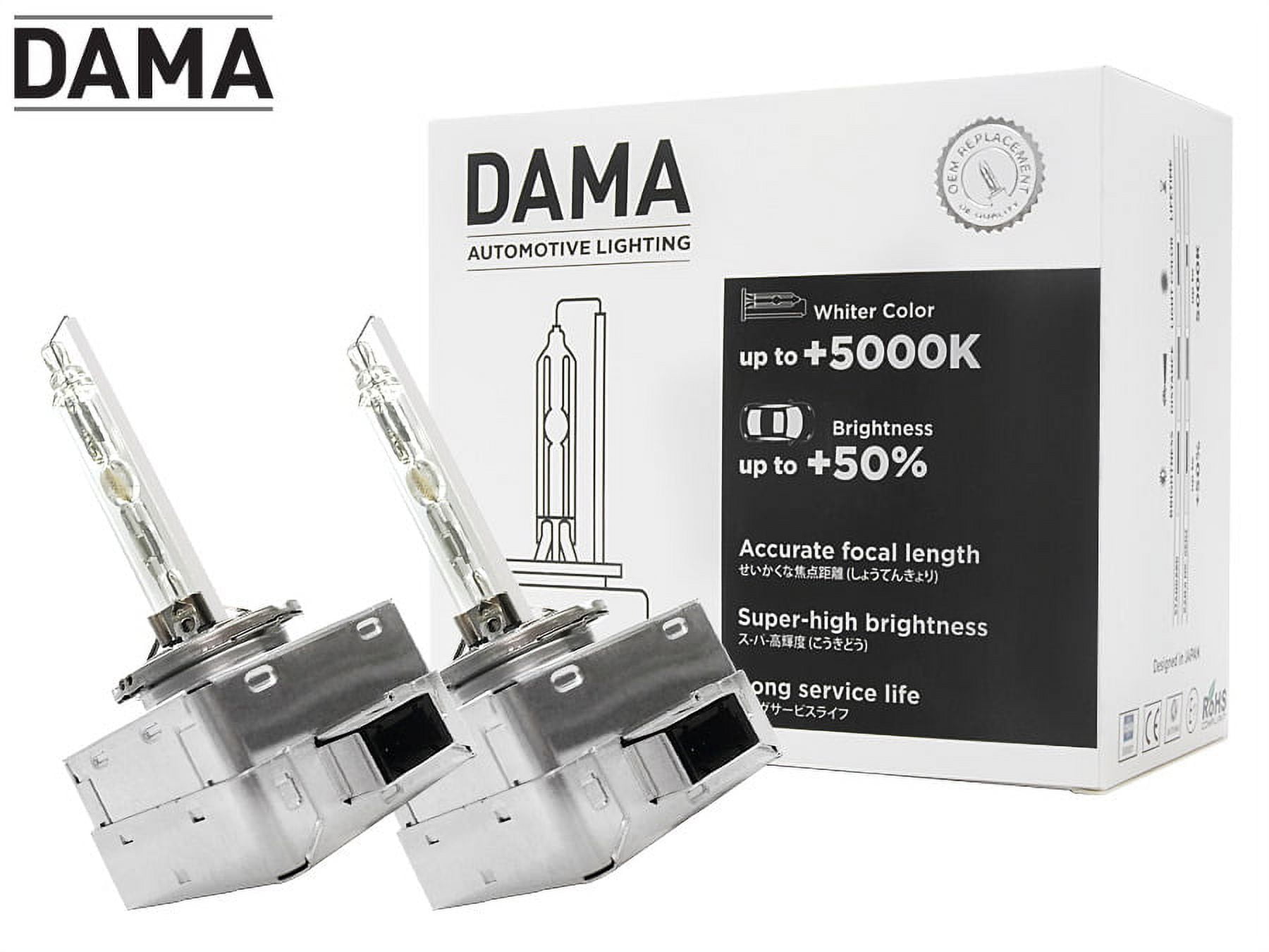 D1S DAMA 6000K LED Kanji Ultimate Vision Bulbs