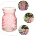 thumbnail image 6 of Pink Glass Vase for Flower Arrangement and Hydroponics Plants Creative Ornament for Storage, 6 of 8