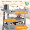 thumbnail image 6 of LINLUX 3 in 1 Art Easel for Kid, Whiteboard for Kid with Stand, Magnetic Chalkboard Pizarra, Grey, 6 of 10