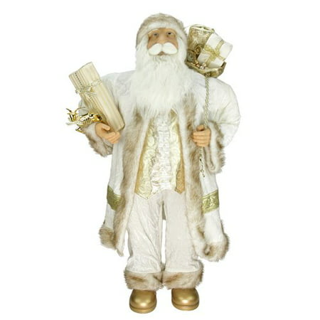 Northlight Seasonal Glorious Standing Santa Claus Christmas Figure with Gift
