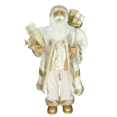 Northlight Seasonal Glorious Standing Santa Claus Christmas Figure with Gift