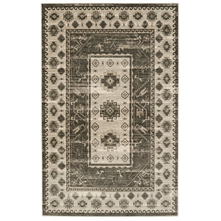 

Vintage Buharra Grey And Charcoal 8X10