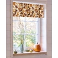 thumbnail image 4 of Fall Curtain Valance for Windows/Kitchen/Living Room/Bedroom, Thanksgiving Rugby Ball Autumn Country Maple Leaf Rod Pocket Window Treatment Short Drape Topper Small Tier Cafe Curtains Panel 42X12, 4 of 7
