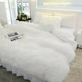 thumbnail image 1 of Luxury Pure Plush Shaggy Warm Fleece Bedding Set Mink Duvet Cover Set, 1 of 16