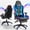 Blue, variant on Mr IRONSTONE Gaming Chair for Adults, 7 Point Massage Computer Chair with Bluetooth Speakers RGB, Heavy Duty 400lbs Ergonomic PC Chair with 3D Armrests Footrest, Black/White