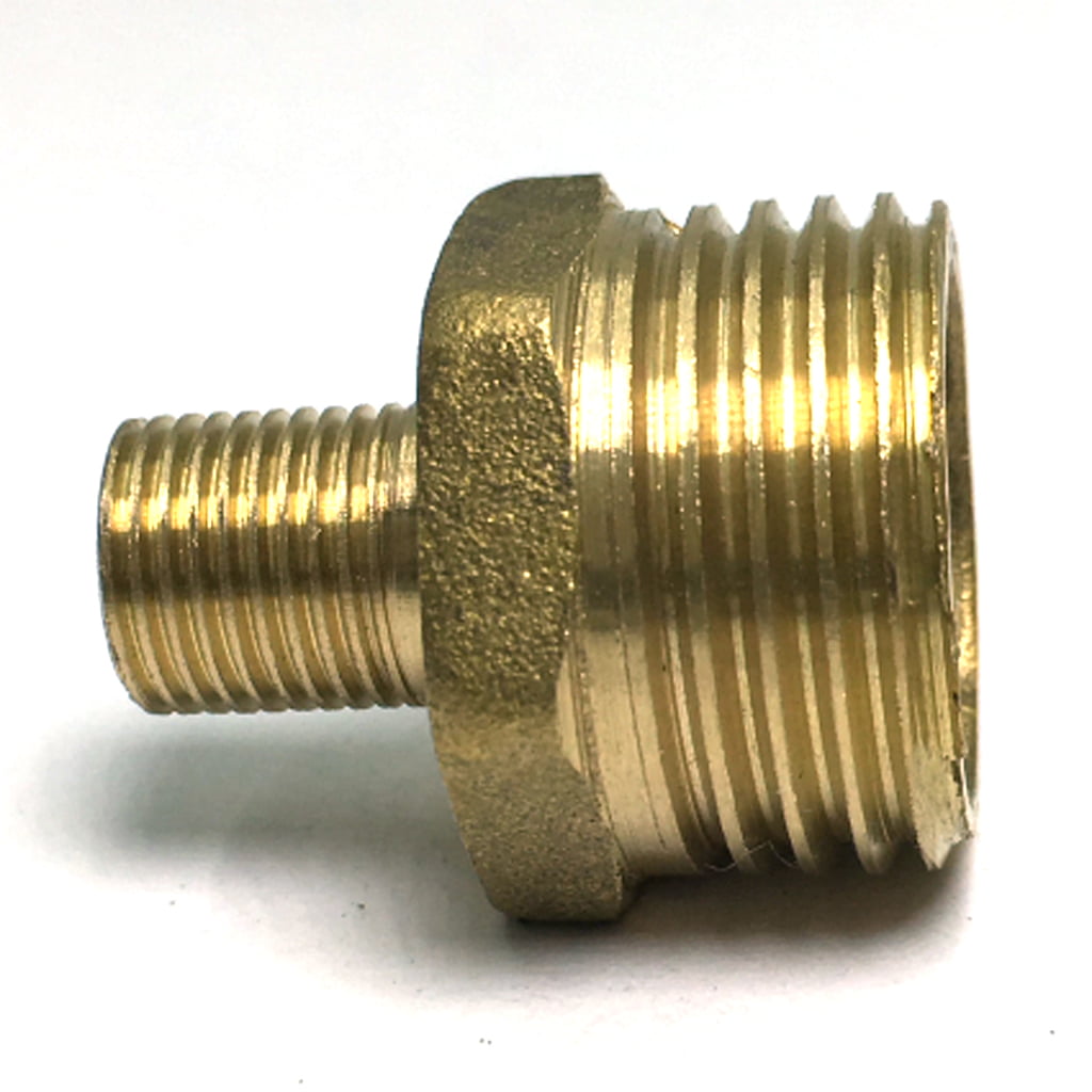 Brass Fitting Nipple Threaded Male Adapter Plumbing Gas Connector 1/2-1/4 
